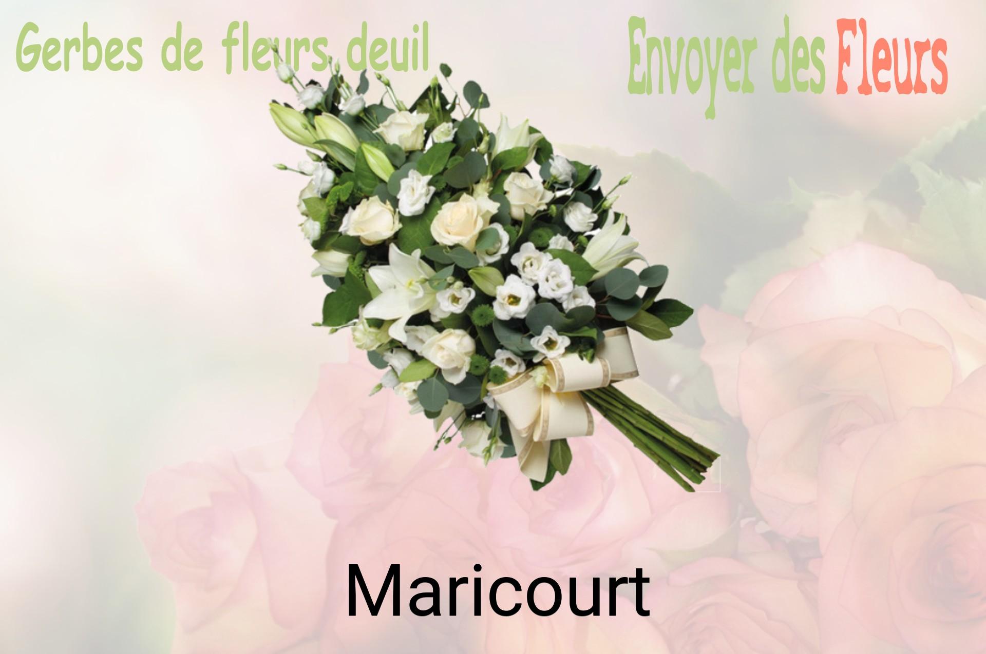 Gerbe de fleurs de deuil livrée à Maricourt